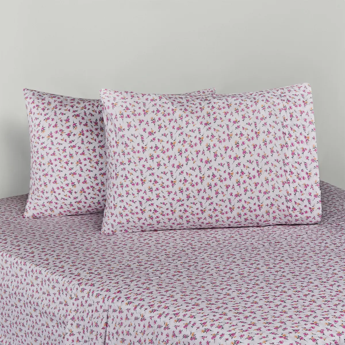 SET SÁBANAS RIPLEY HOME ESTAMPADA 144 HILOS 2 PLAZAS 100% ALGODÓN FLORCITAS - 1