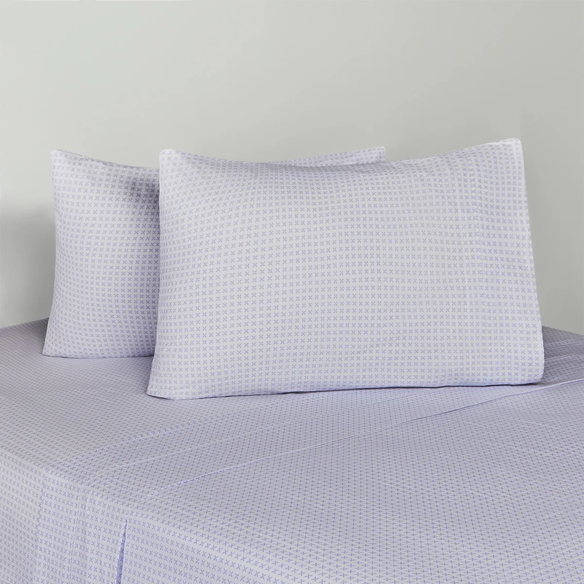 SET SÁBANAS RIPLEY HOME ESTAMPADA 144 HILOS 2 PLAZAS 100% ALGODÓN CRUCES - 1