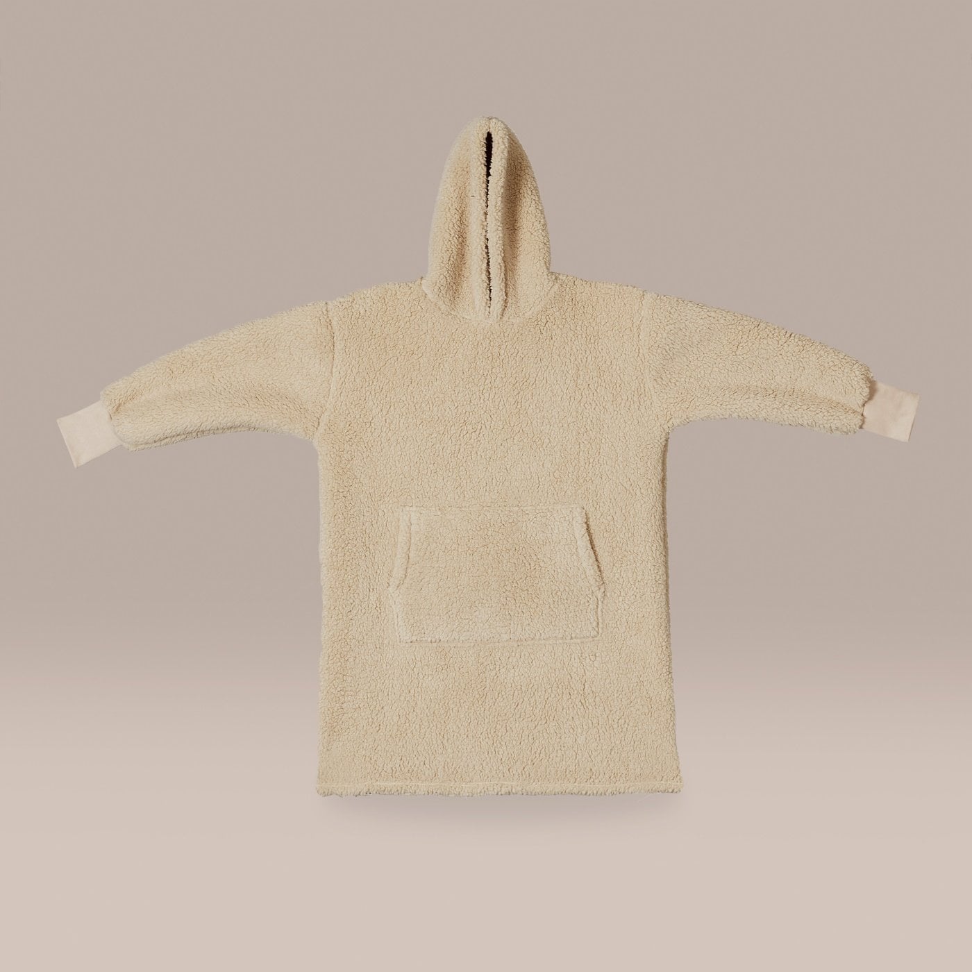 MANTA RIPLEY HOME PONCHO SHERPA ADULTO TAUPE - 1