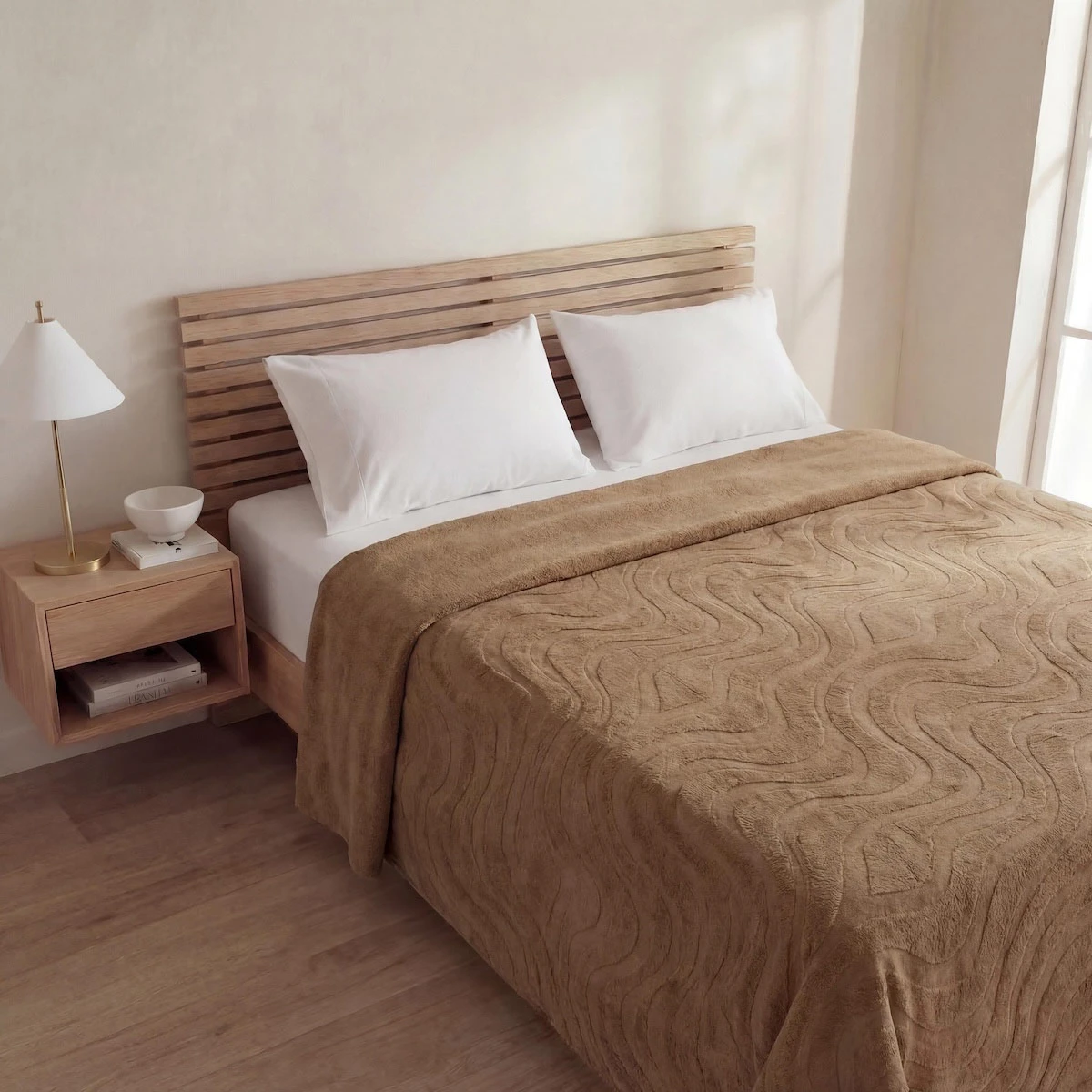 EDREDÓN RIPLEY HOME SHERPA GEO 1.5PL TAUPE - 1