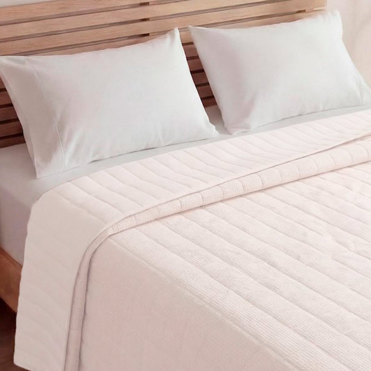 CUBRECAMA RIPLEY HOME WAFFLE 1.5 PLAZAS IVORY - 2