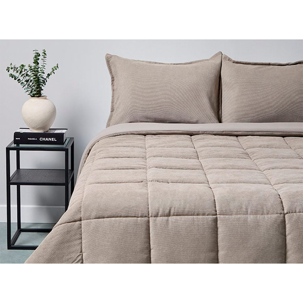EDREDÓN RIPLEY HOME CORDUROY 1.5PL TAUPE - 1