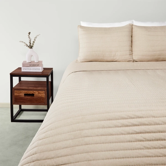 CUBRECAMA RIPLEY HOME CATIONIC 1.5 PLAZAS TAUPE - 1