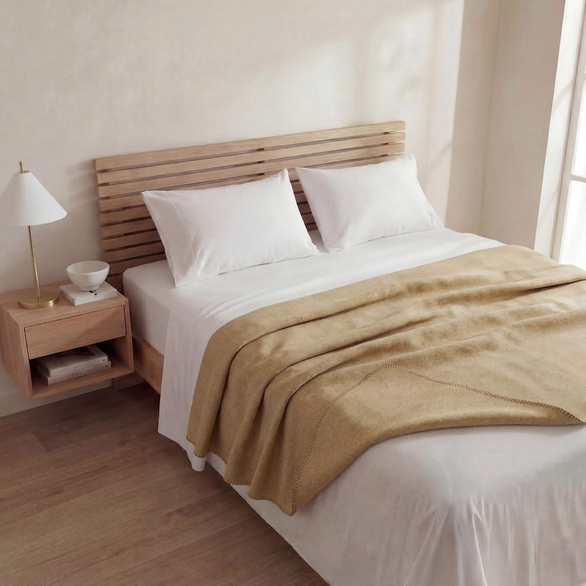 FRAZADA RIPLEY HOME MELANGE KING TAUPE - 1