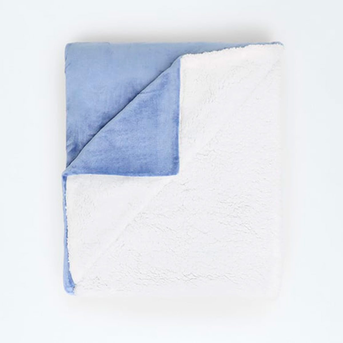 FRAZADA RIPLEY HOME FLANNEL CSHERPA KING AZUL - 2