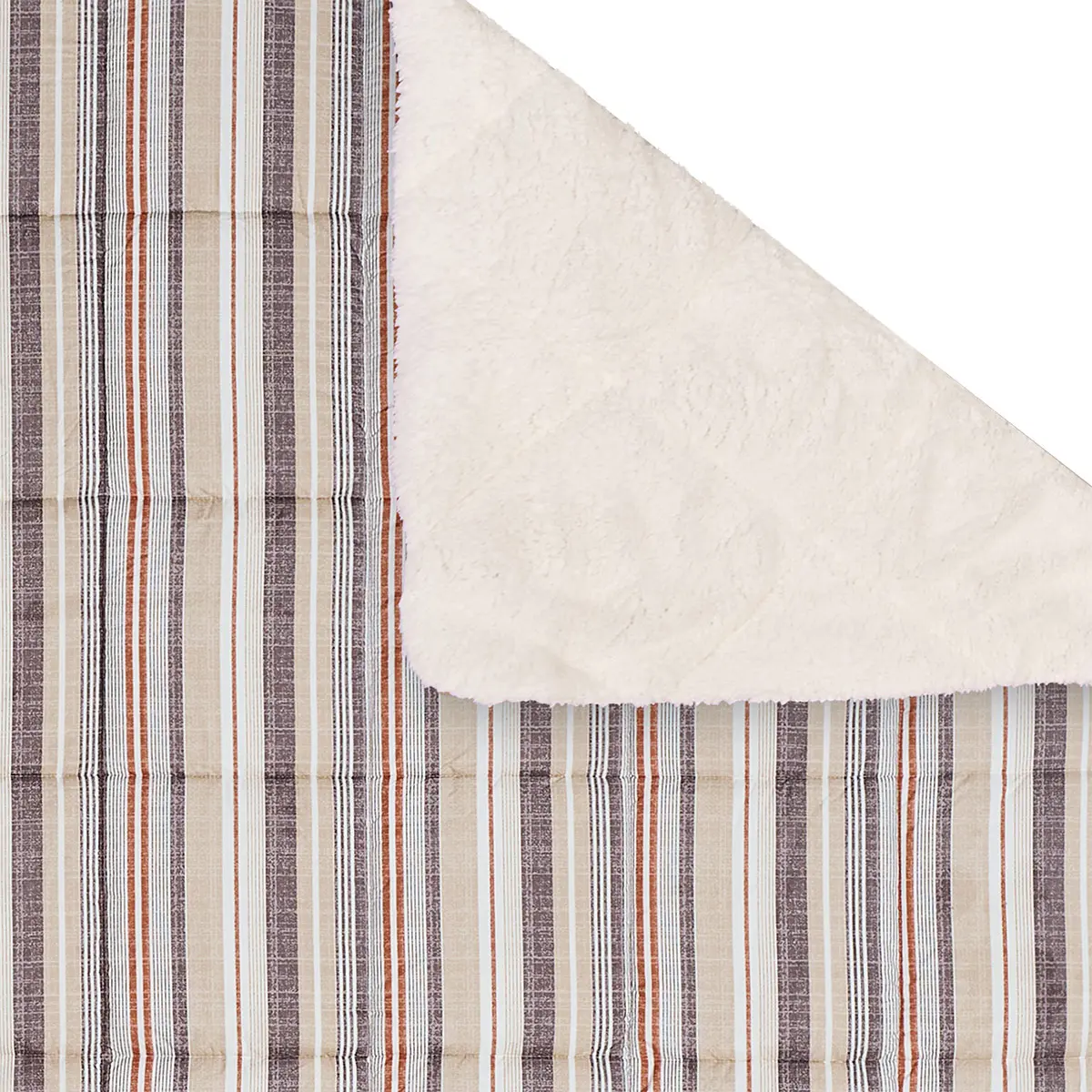 EDREDÓN RIPLEY HOME MICROFIBRA CON SHERPA KING LINEAS - 2