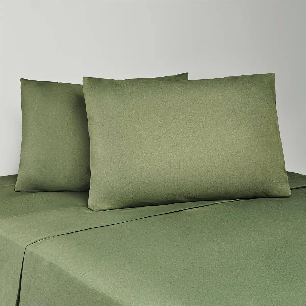 SET DE SÁBANAS + 2 FUNDAS ALMOHADAS + EDREDÓN 2 PLAZAS MICROFIBRA VERDE - 3