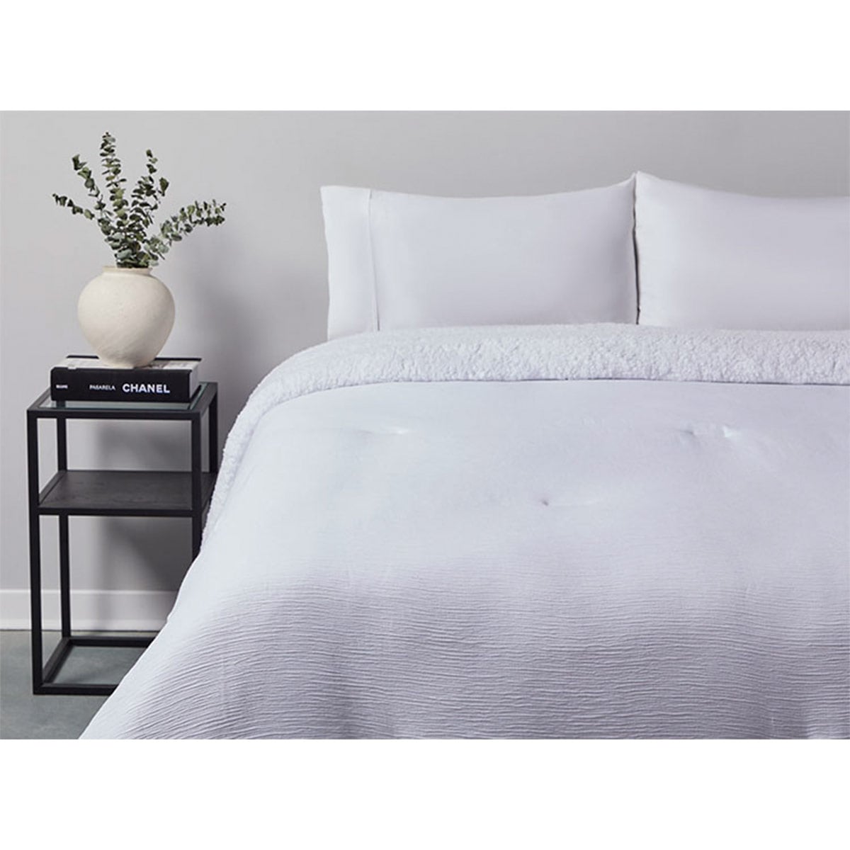 EDREDÓN RIPLEY HOME ARRUGAS SHERPA BLANCO QUEEN - 1