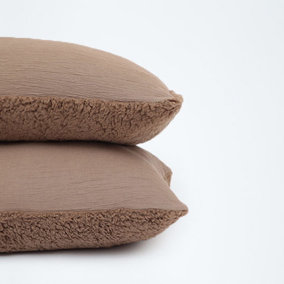FUNDA DE ALMOHADA RIPLEY HOME EDREDÓN ARRUGAS CAFE 50X70 - 2