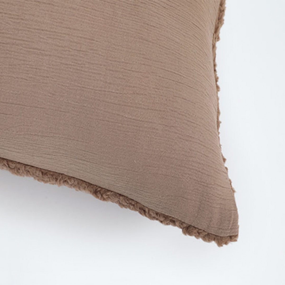 FUNDA DE ALMOHADA RIPLEY HOME EDREDÓN ARRUGAS CAFE 50X70 - 3