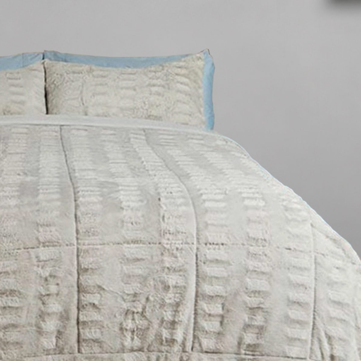 EDREDÓN RIPLEY HOME RABBIT SHERPA 1.5PL GRIS - 2