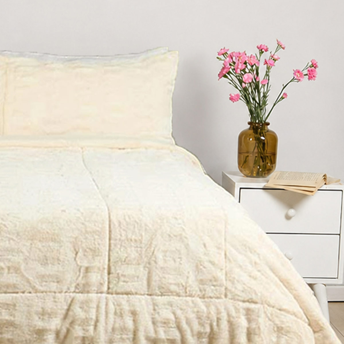 EDREDÓN RIPLEY HOME RABBIT SHERPA 2PL IVORY - 2