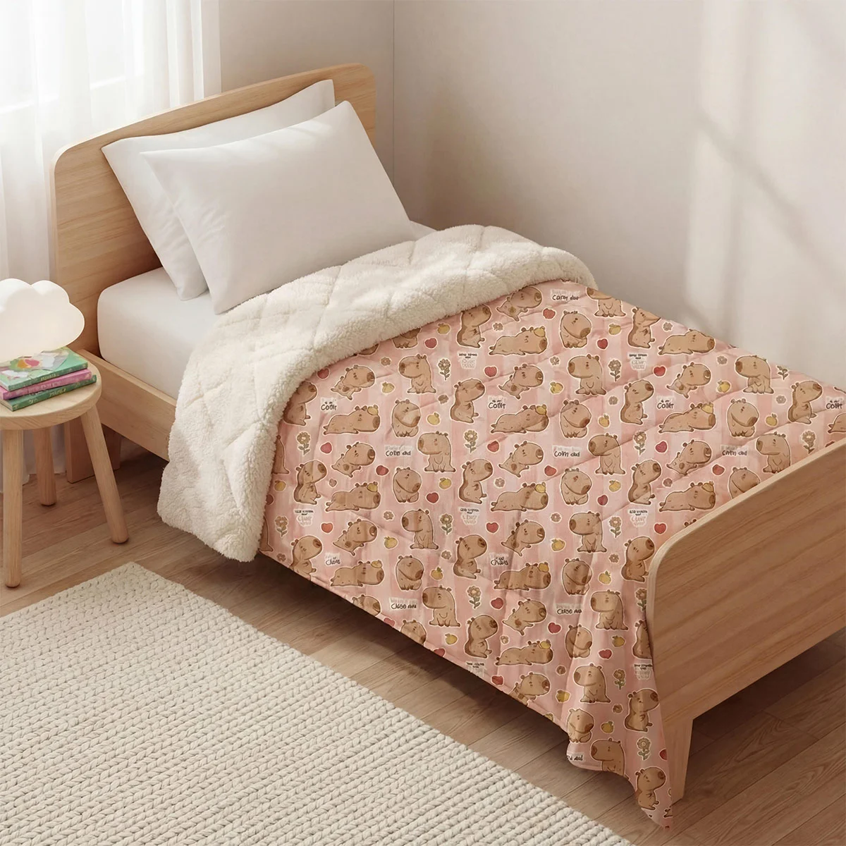 EDREDÓN RIPLEY HOME MICROFIBRA SHERPA 2PL CAPIBARA - 1