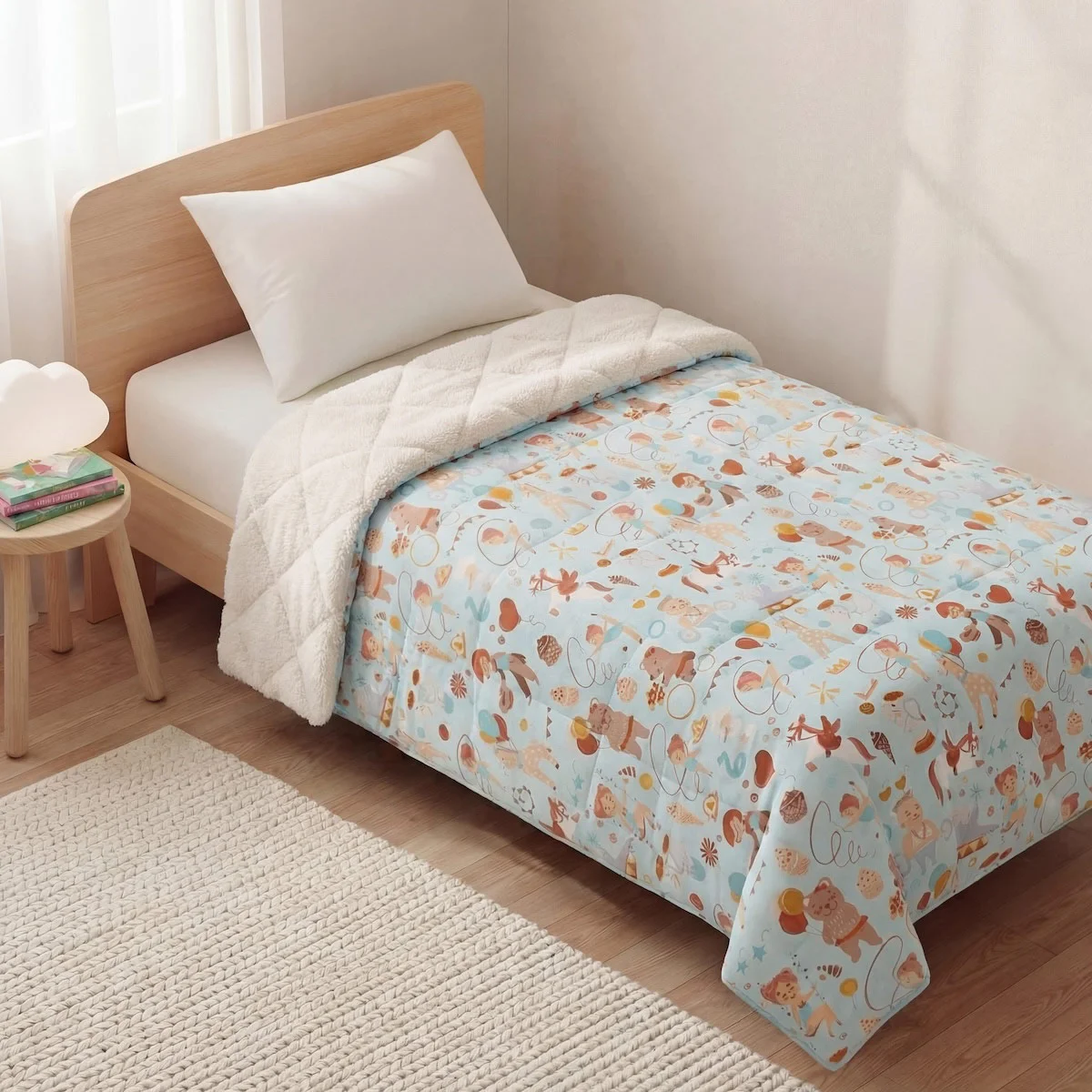 EDREDÓN RIPLEY HOME MICROFIBRA SHERPA 1.5PL CIRCO - 1