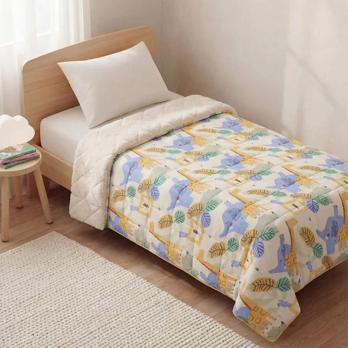 EDREDÓN RIPLEY HOME MICROFIBRA SHERPA 2PL SAFARI - 1