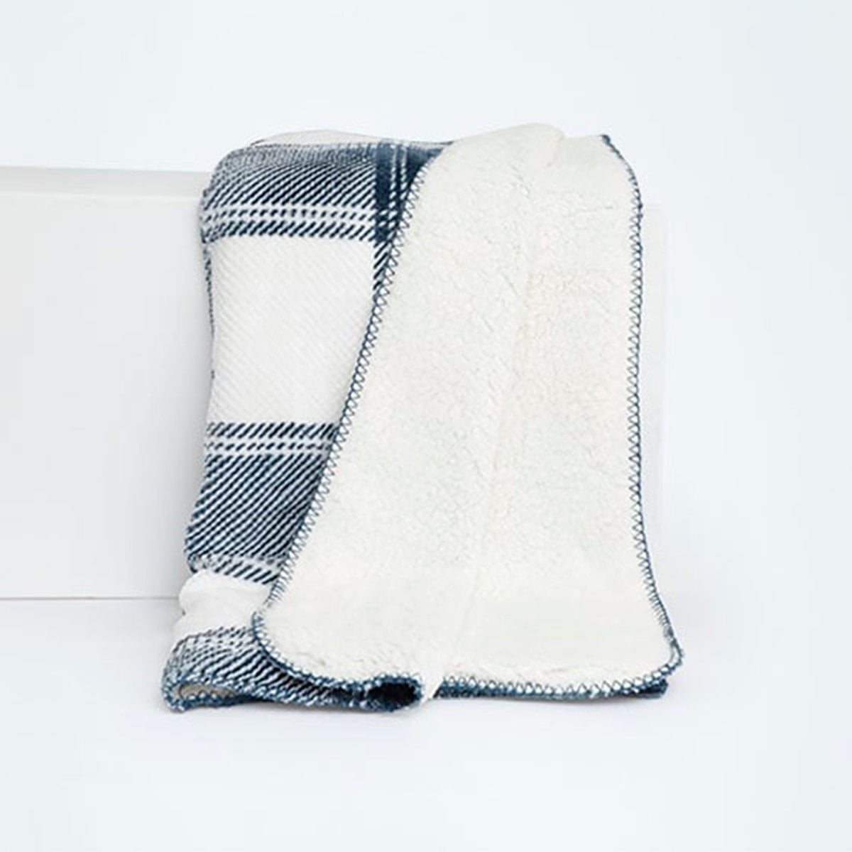 MANTA RIPLEY HOME WAFFLE CSHERPA ESCOCES AZUL - 1
