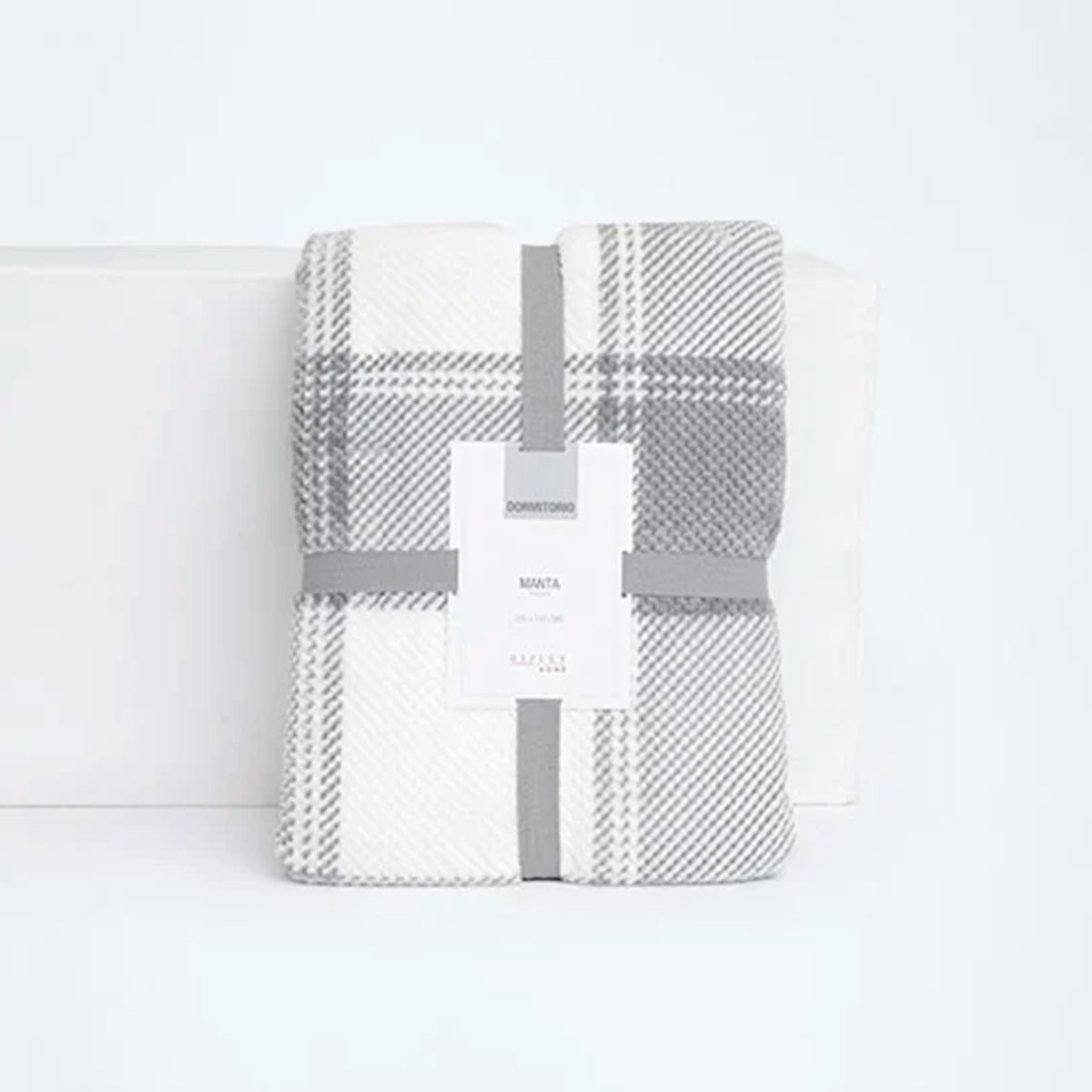 MANTA RIPLEY HOME WAFFLE CSHERPA ESCOCESA GRIS - 3
