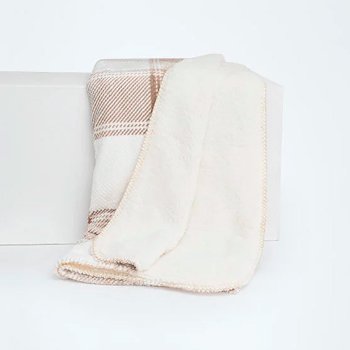 MANTA RIPLEY HOME WAFFLE CSHERPA LINEAS TAUPE - 1