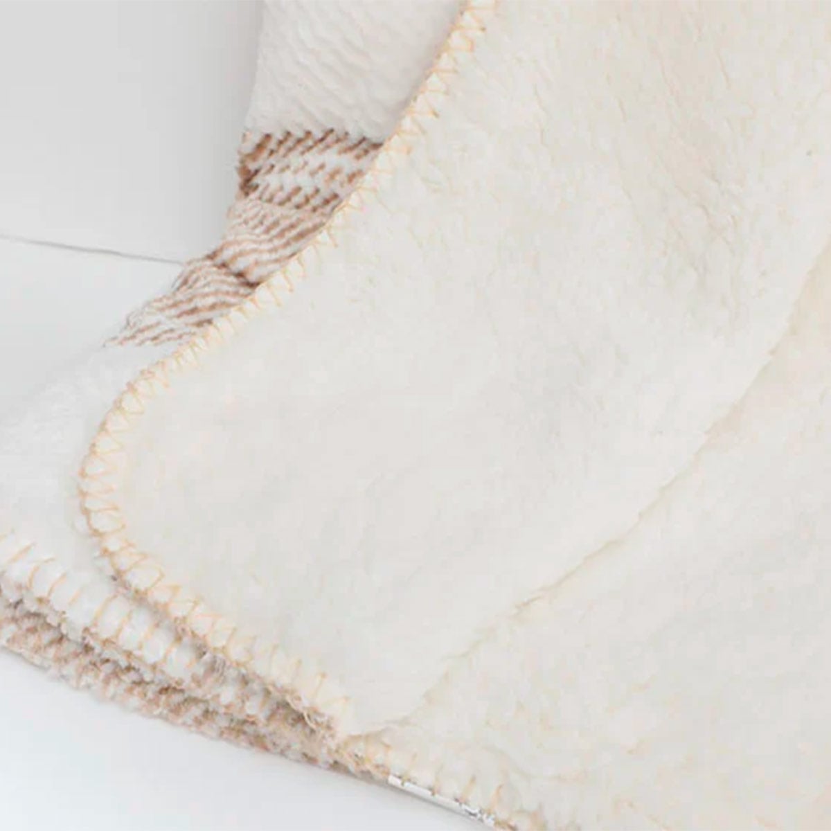 MANTA RIPLEY HOME WAFFLE CSHERPA LINEAS TAUPE - 2