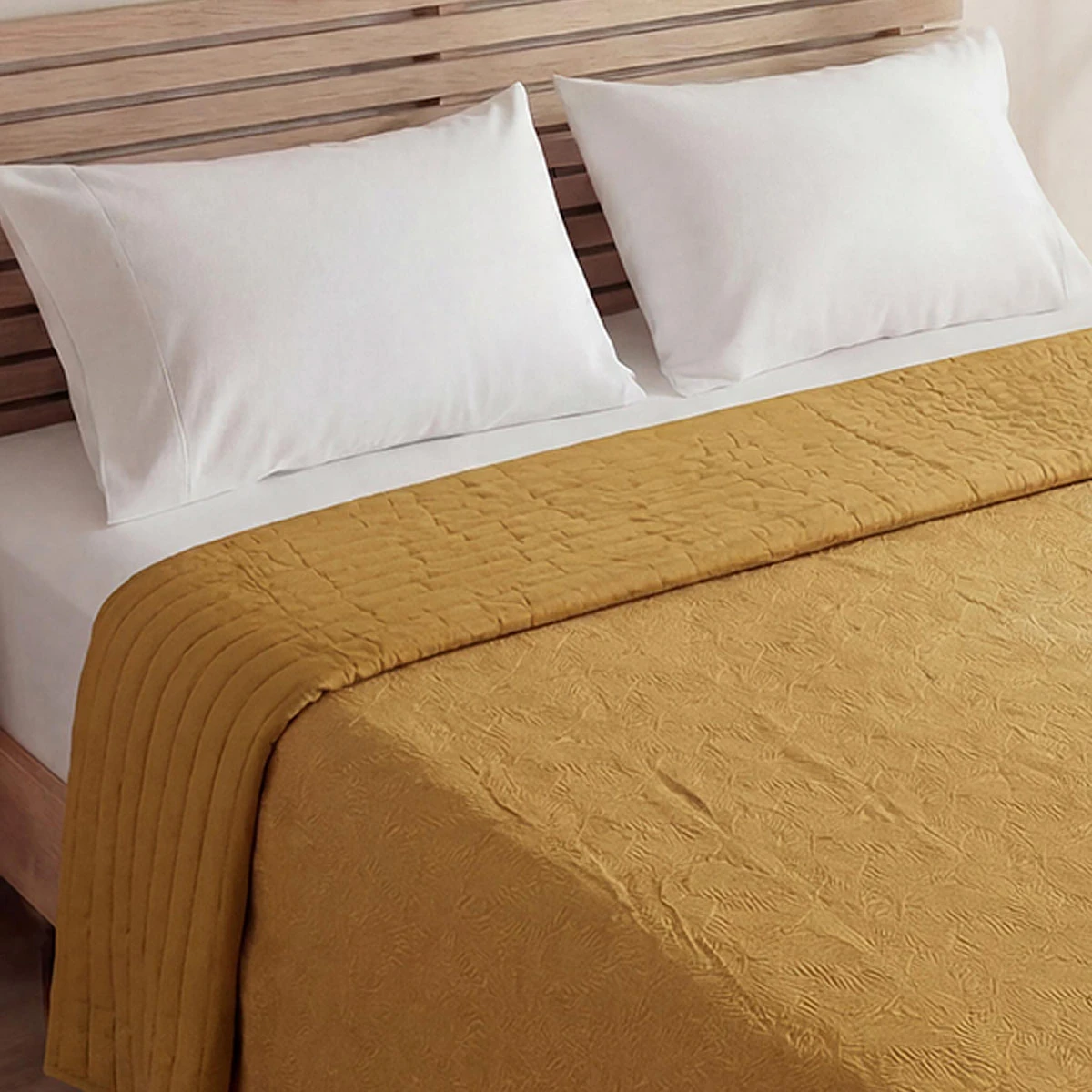 CUBRECAMA VELVET GREEK MOSTAZA KING - 2