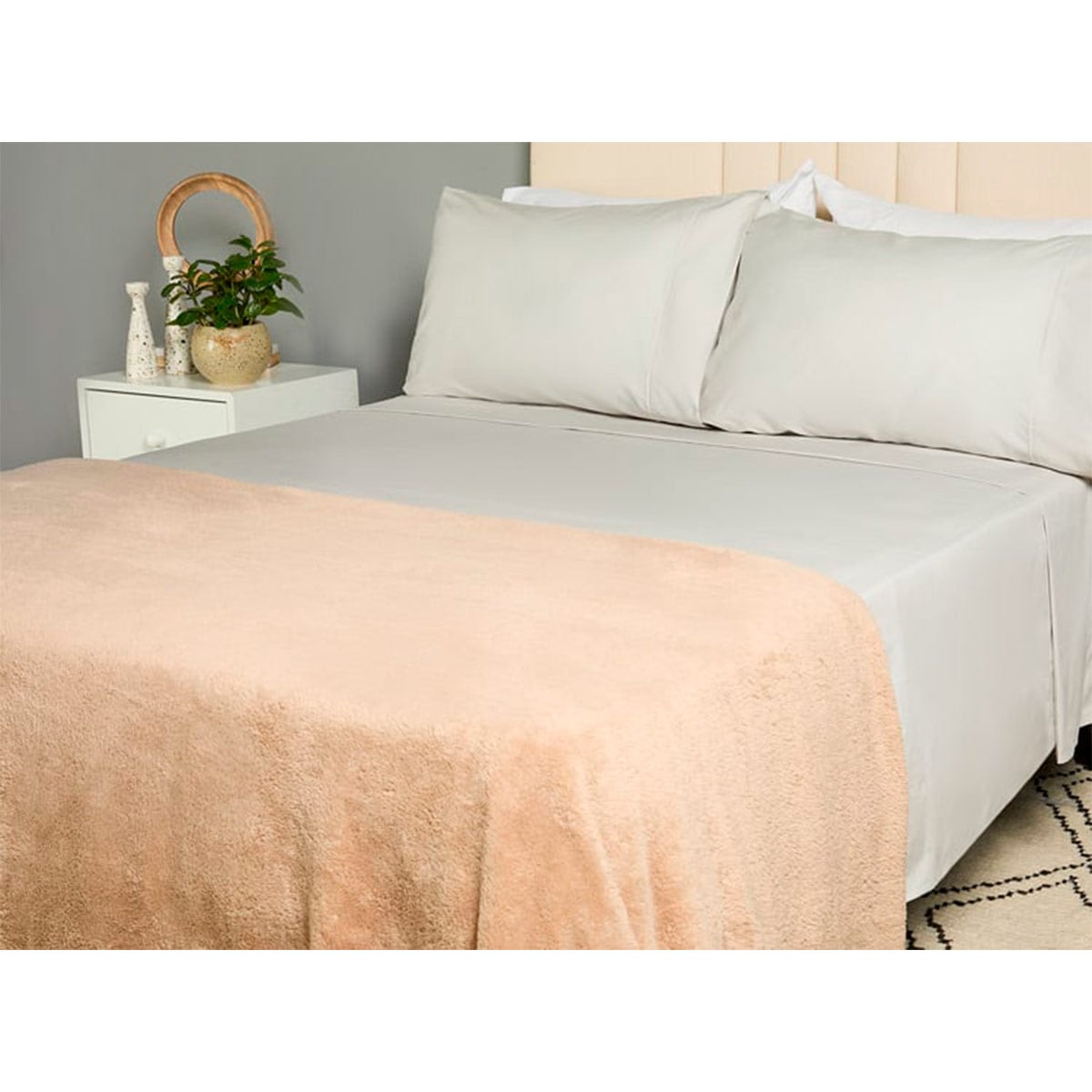 FRAZADA RIPLEY HOME SHERPA PELUDA 2PL TAUPE - 1