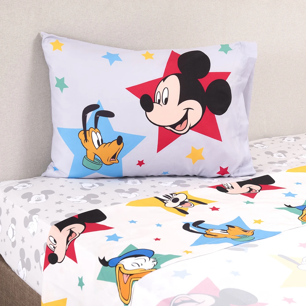 SET DE SÁBANAS 1.5 PLAZAS MICROFIBRA MICKEY AMIGOS - 1