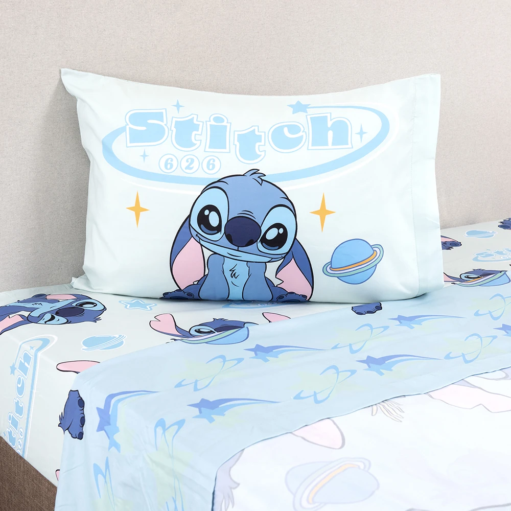 SET DE SÁBANAS 1.5 PLAZAS MICROFIBRA STITCH BLUE - 1