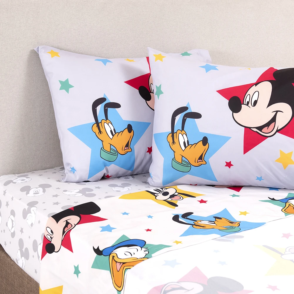 SET DE SÁBANAS 2 PLAZAS MICROFIBRA MICKEY AMIGOS - 1