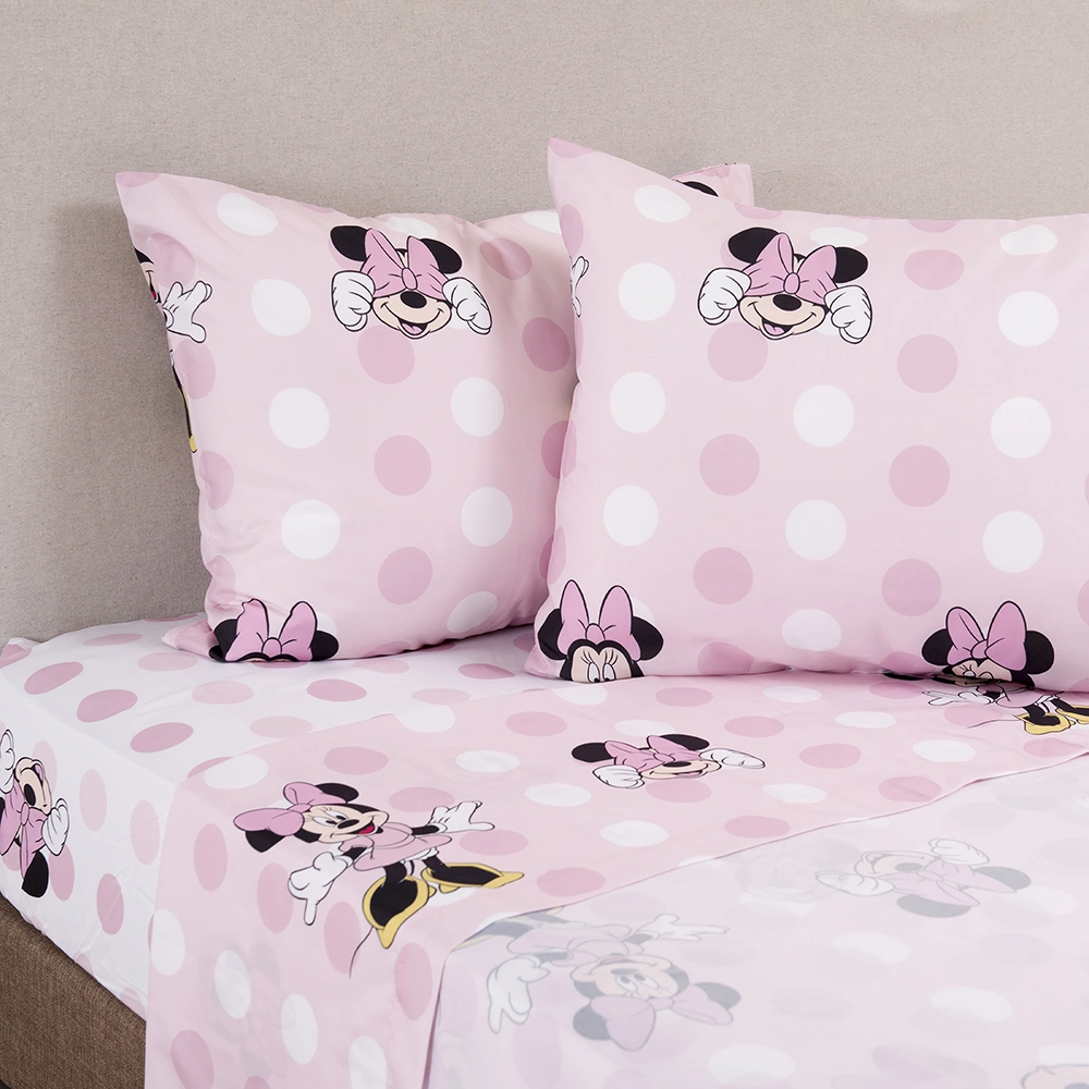 SET DE SÁBANAS 2 PLAZAS MICROFIBRA MINNIE ROSA - 1