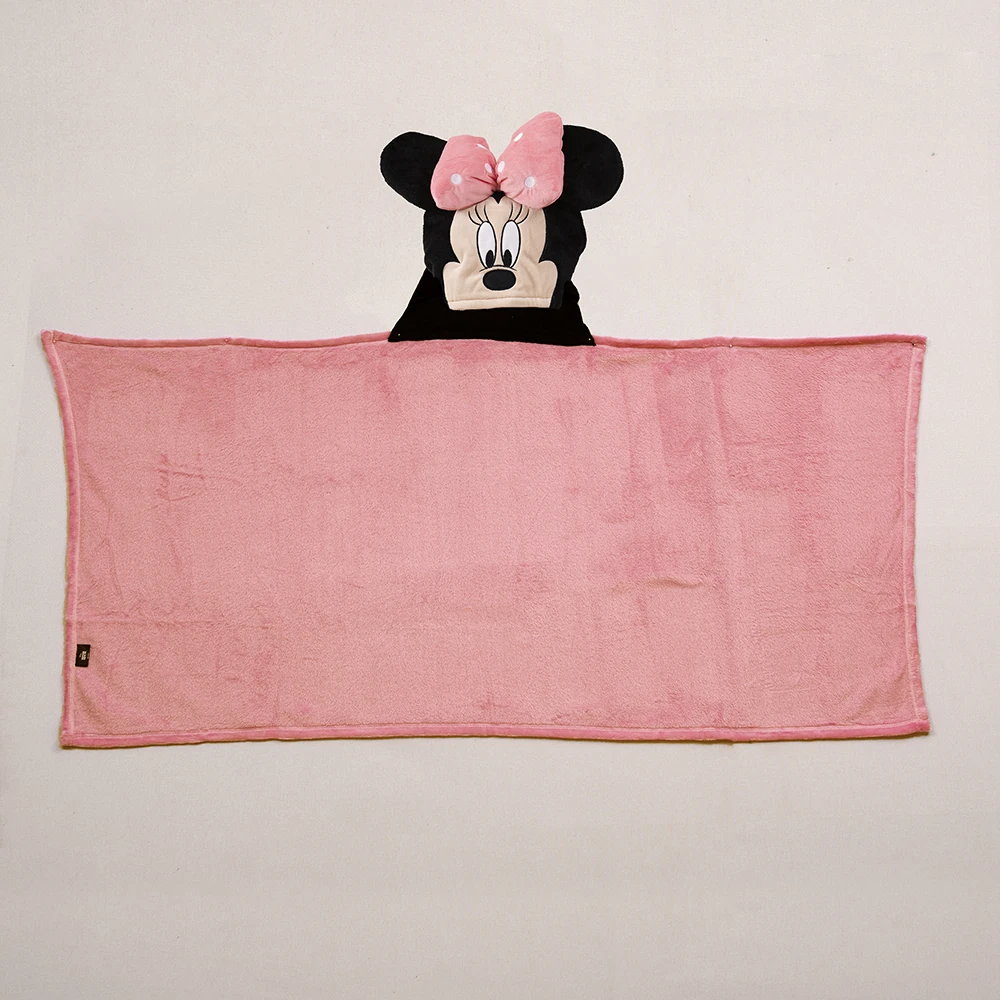 MANTA DISNEY CON CAPUCHA Y OREJAS 75X150 CMS MINNIE26 - 1