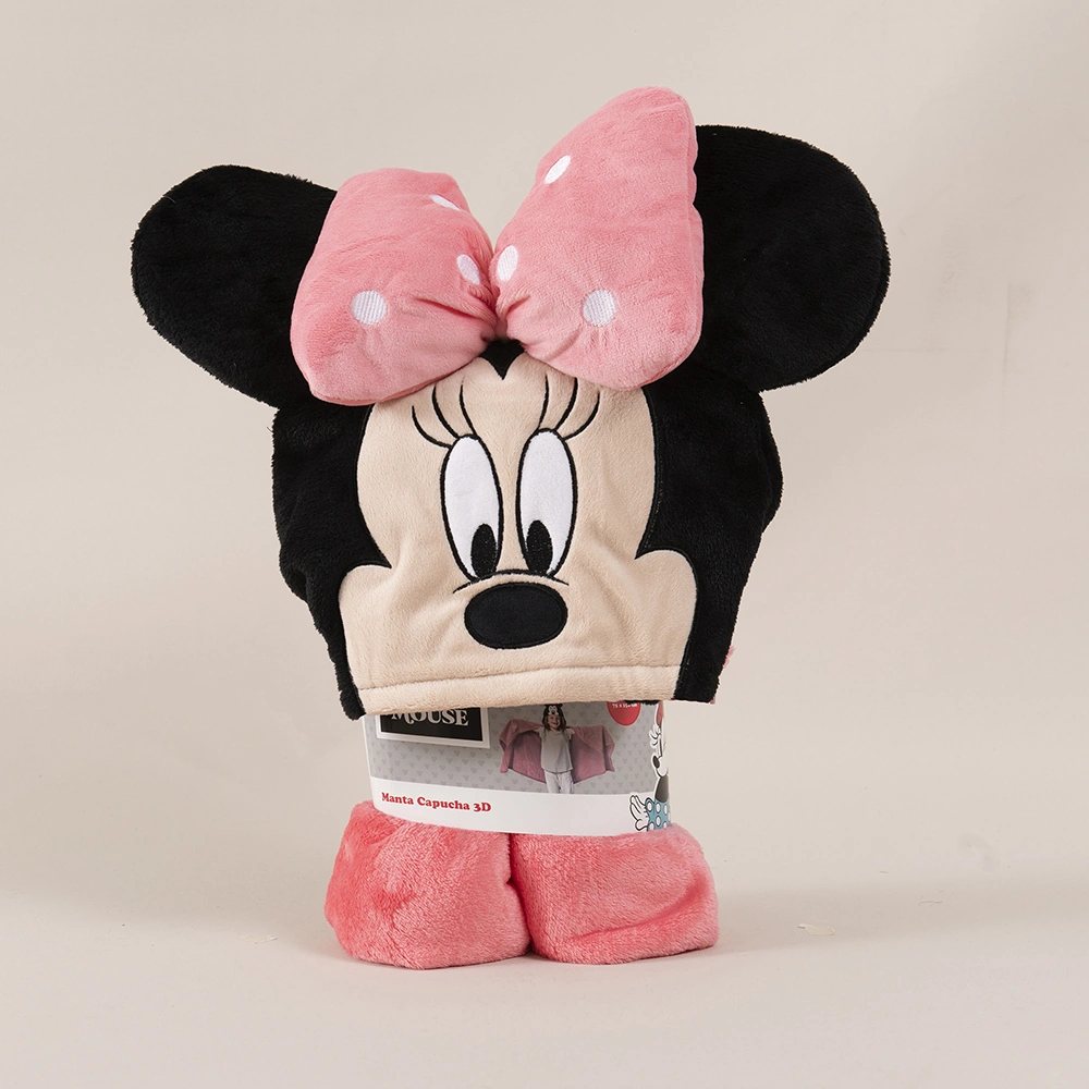 MANTA DISNEY CON CAPUCHA Y OREJAS 75X150 CMS MINNIE26 - 3
