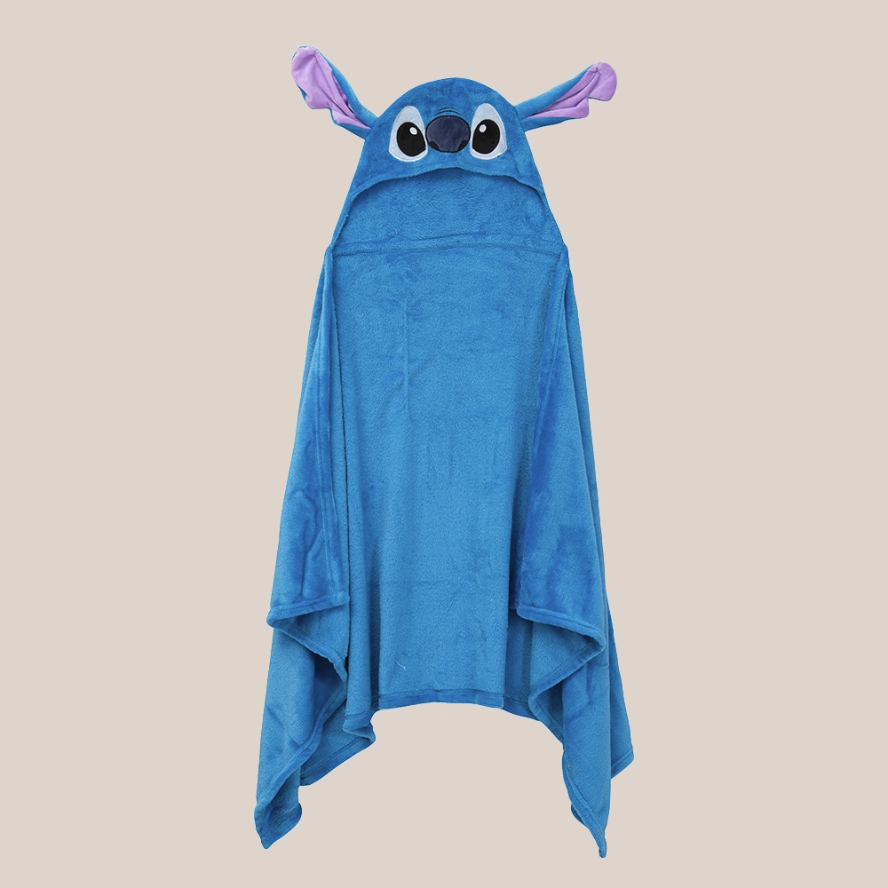 MANTA DISNEY CON CAPUCHA Y OREJAS 75X150 CMS STITCH26 - 2