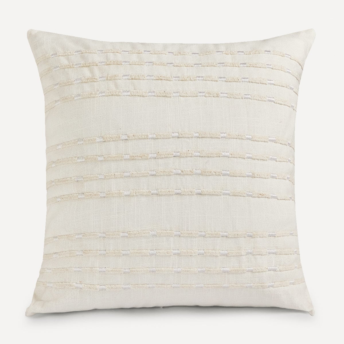 COJÍN MAISON LINETT RAYAS TEXTURA 50X50 CM BLANCO - 1