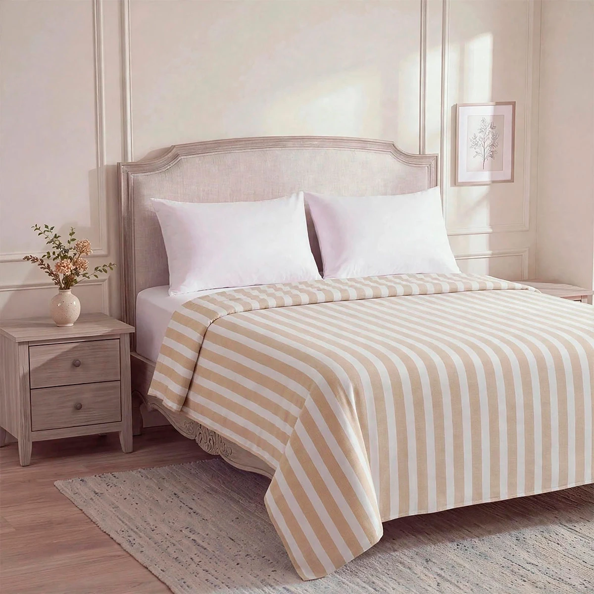 EDREDÓN RIPLEY HOME STRIPES QUEEN TAUPE - 2