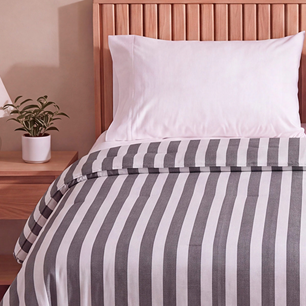 EDREDÓN RIPLEY HOME STRIPES KING GRIS - 3