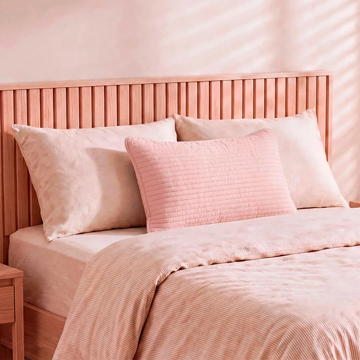 FUNDA DE ALMOHADA RIPLEY HOME CUBRECAMA CATIONIC 50X70 CM ROSA - 1