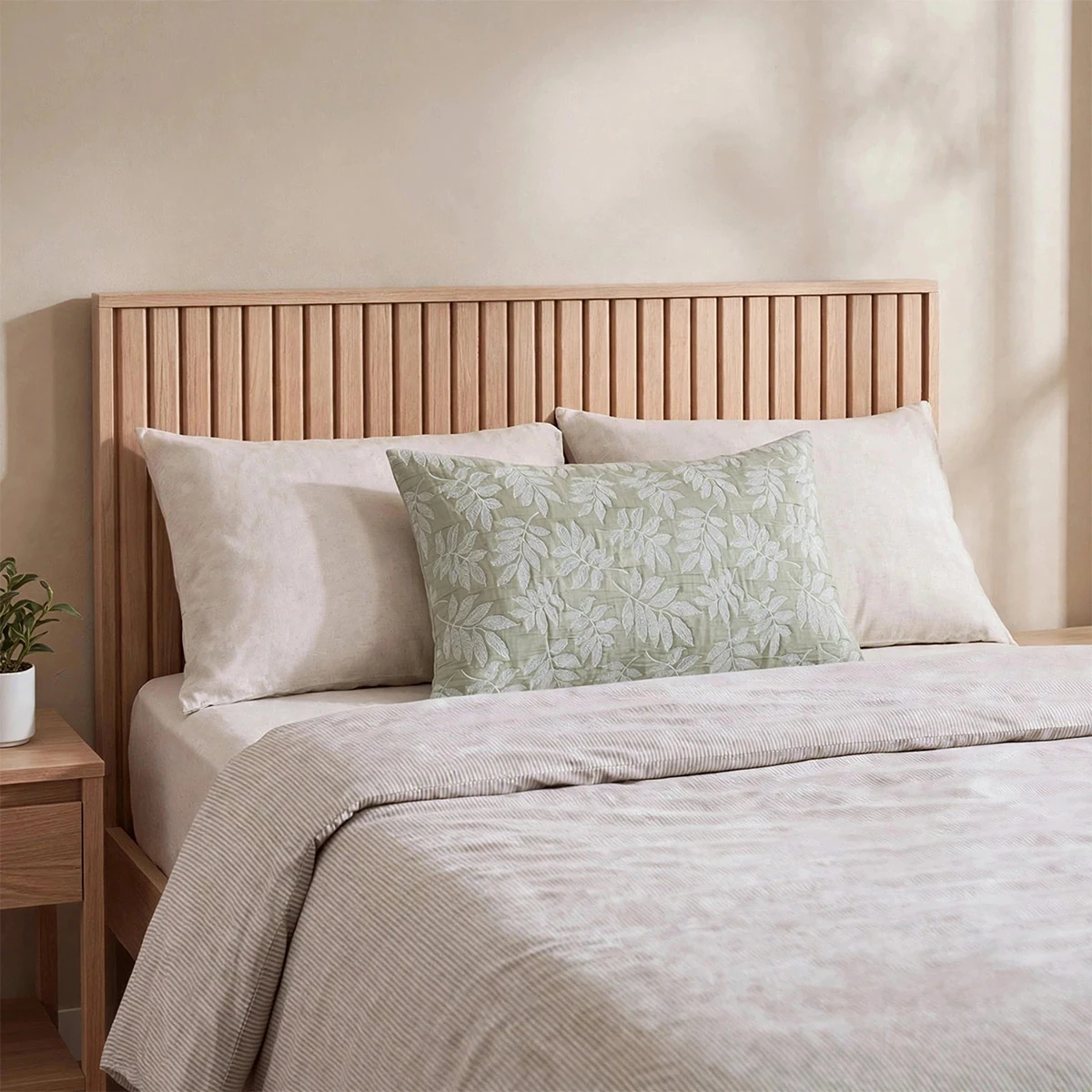 FUNDA DE ALMOHADA RIPLEY HOME CUBRECAMA JACQUARD 50X90 CM HOJAS VERDE - 1