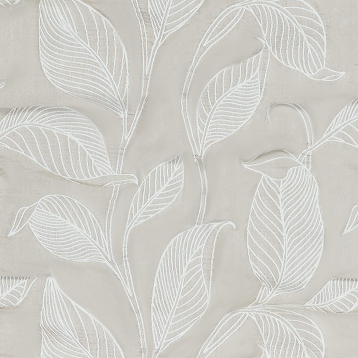 FUNDA DE ALMOHADA RIPLEY HOME CUBRECAMA JACQUARD 50X70 CM HOJAS TAUPE - 3