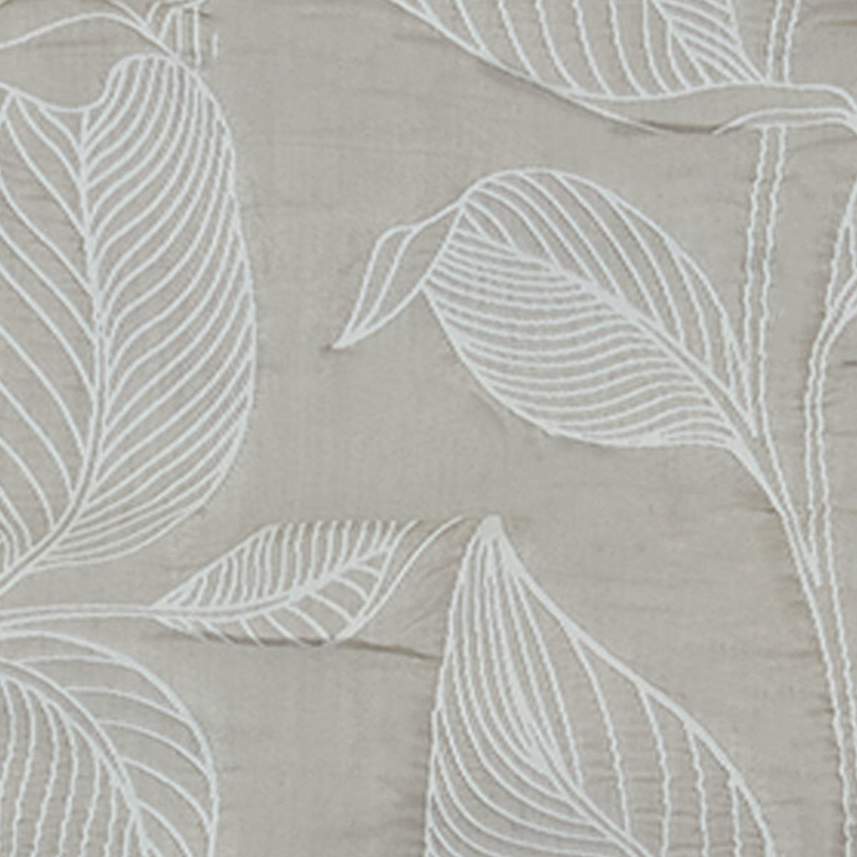FUNDA DE ALMOHADA RIPLEY HOME CUBRECAMA JACQUARD 50X90 CM HOJAS TAUPE - 3