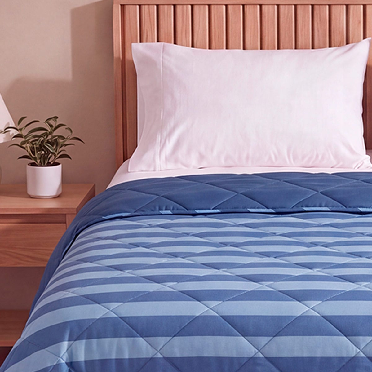 EDREDON RIPLEY HOME PROMO 1.5 PLAZAS RAYAS AZUL - 3