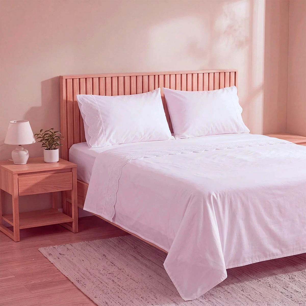 SET DE SÁBANAS RIPLEY HOME BRODERIE 2 PLAZAS FORMAS - 2