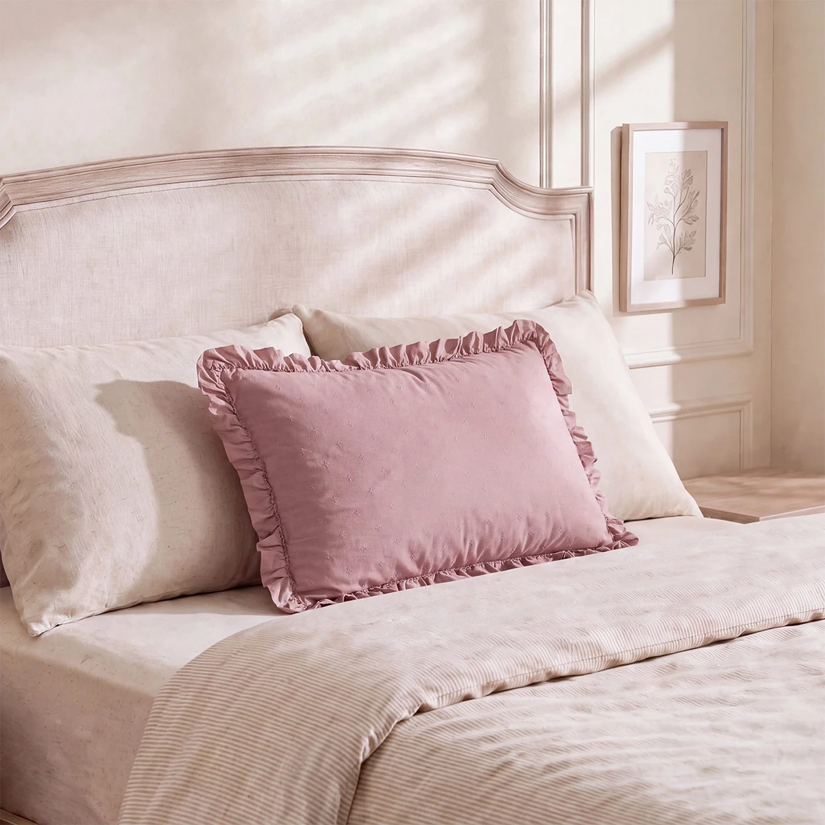 FUNDA DE ALMOHADA RIPLEY HOME CUBRECAMA U V 50X90 CM PALO ROSA - 1