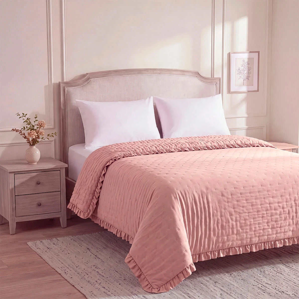 CUBRECAMA RIPLEY HOME ULTRASONIC U V 2 PLAZAS PALO ROSA - 2