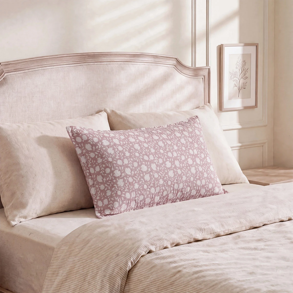 FUNDA DE ALMOHADA RIPLEY HOME CUBRECAMA ULTRASONIC 50X90 CM PALO ROSA - 1