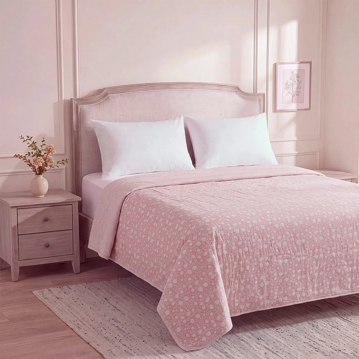 CUBRECAMA RIPLEY HOME ULTRASONIC ROM ESTAMPADO KING PALO ROSA - 2