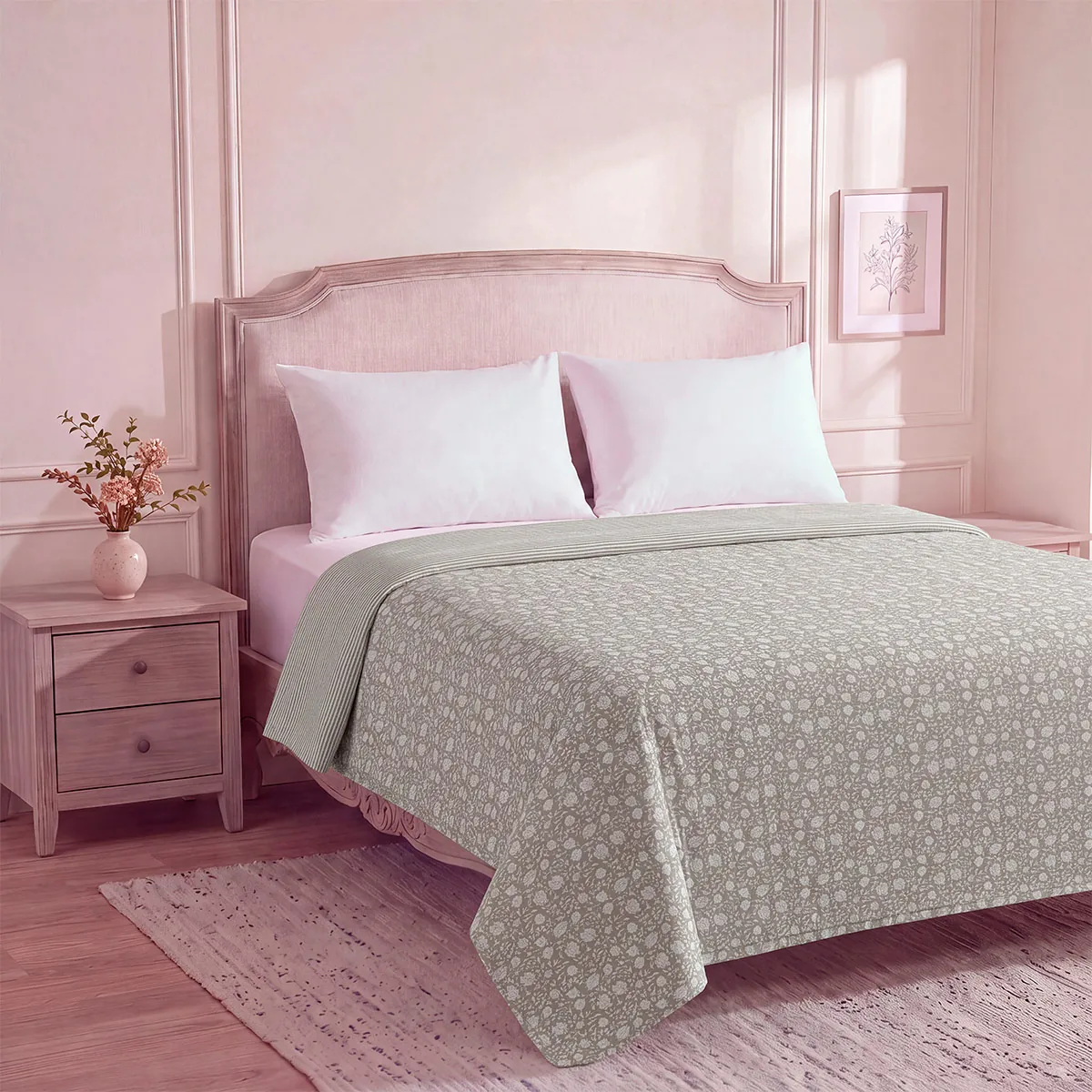 CUBRECAMA RIPLEY HOME ULTRASONIC ESTAMPADO QUEEN VERDE - 2