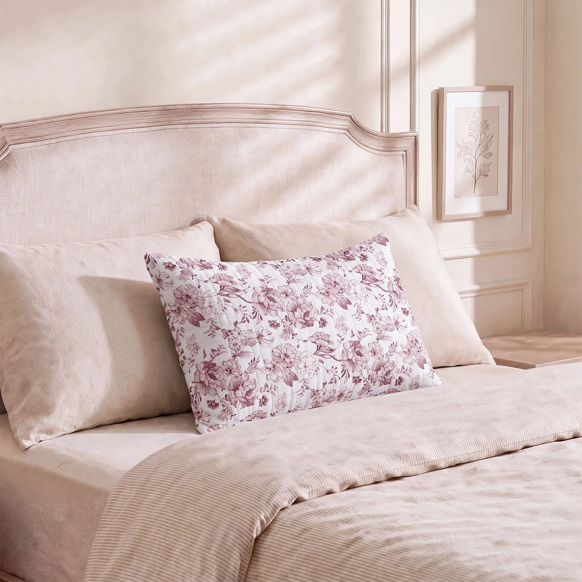 FUNDA ALMOHADA RIPLEY HOME EDREDÓN ESTAMPADA 50X90 CM BLANCO - 1
