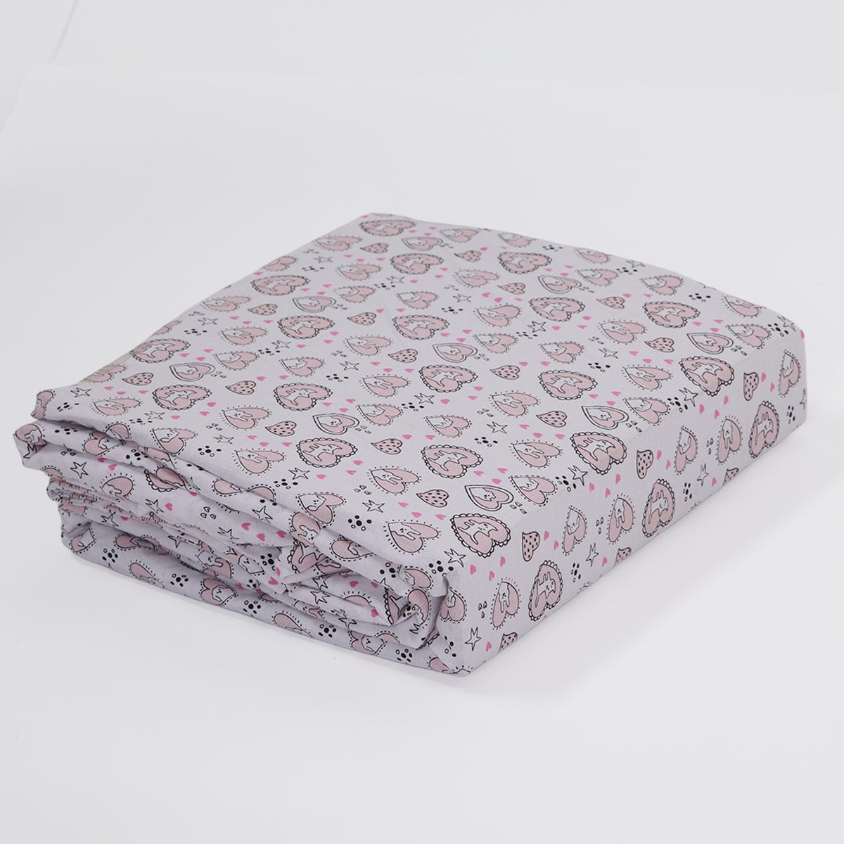 SET SÁBANAS RIPLEY HOME ESTAMPADA 2 PLAZAS ANIMALES CORAZONES PINK - 4