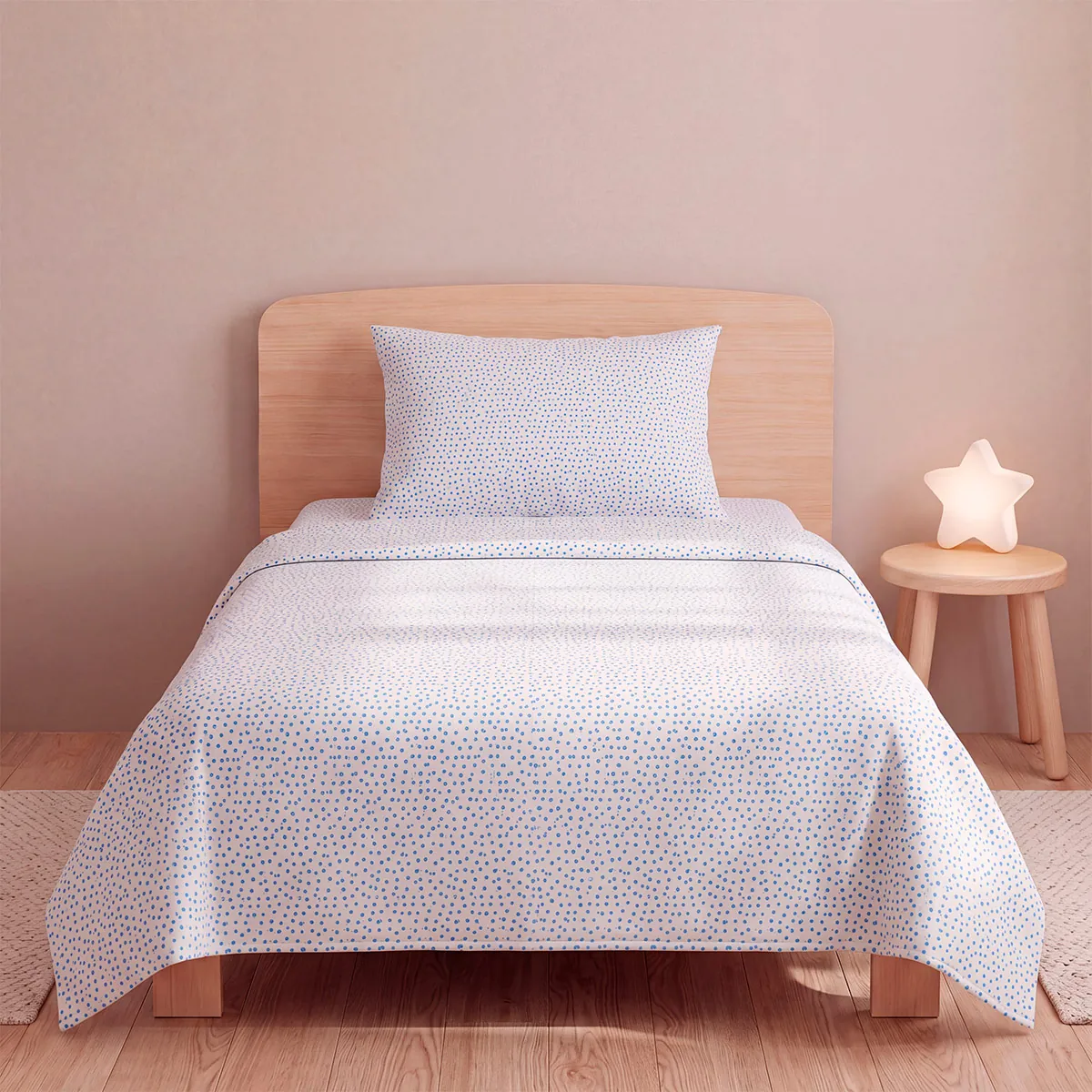 SET SÁBANAS RIPLEY HOME ESTAMPADA 1.5 PLAZAS DOGGIE PUNTOS - 1