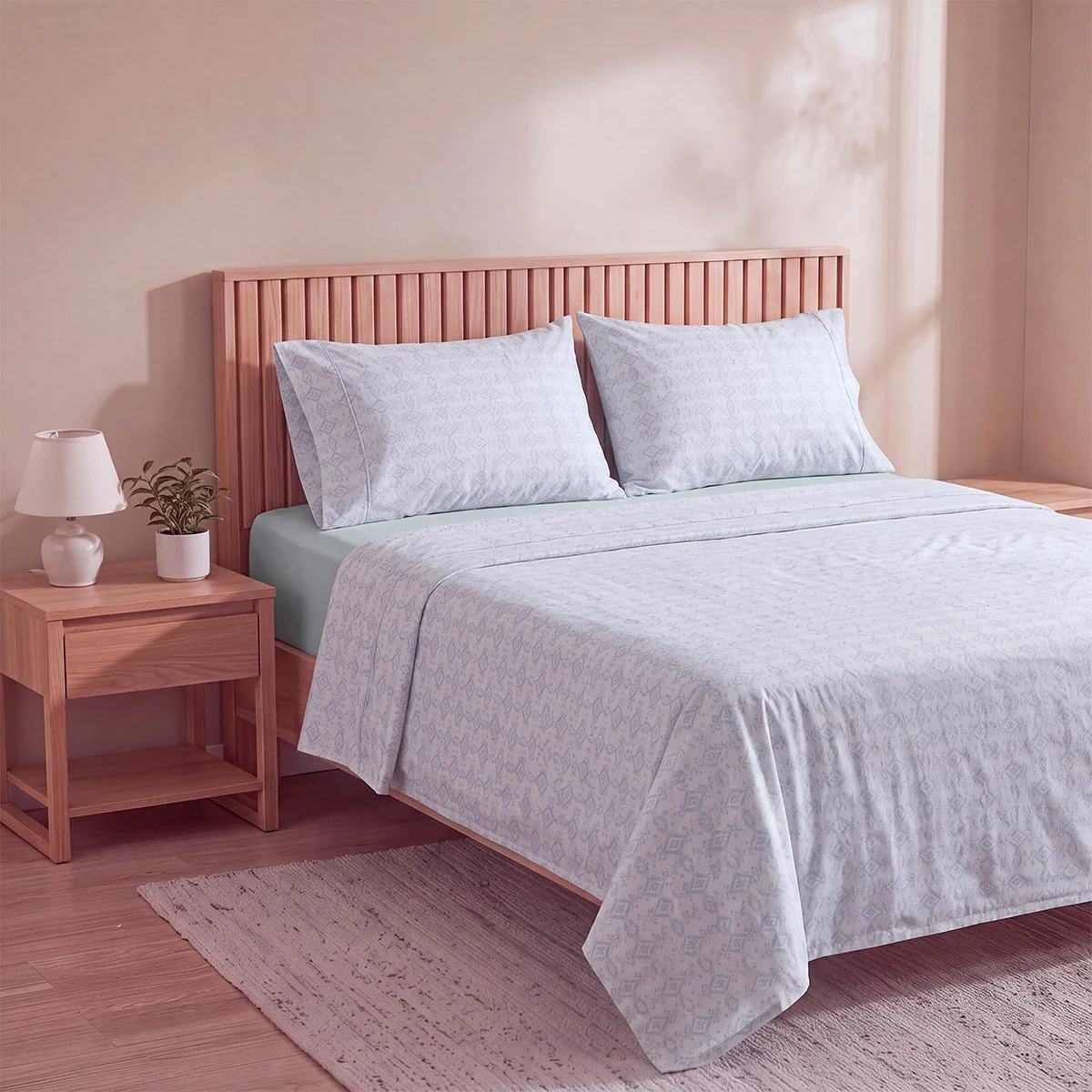 SET DE SÁBANAS RIPLEY HOME ESTAMPADA 180 HILOS 1.5 PLAZAS BOTÁNICA ORNAMENTAL - 2